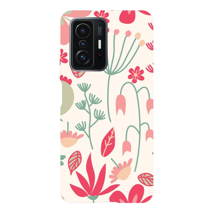 Капак, съвместим с Xiaomi Mi 10T Floral mix pattern, Silicone, TPU, Viceversa