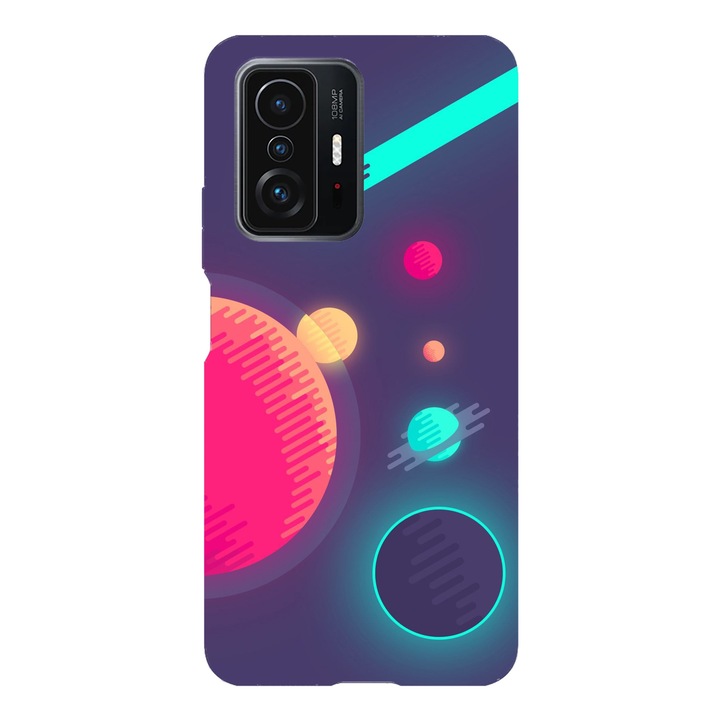 Капак, съвместим с модел Xiaomi Redmi Note 11 Pro Neon Meteor Shower, силикон, TPU, обратното