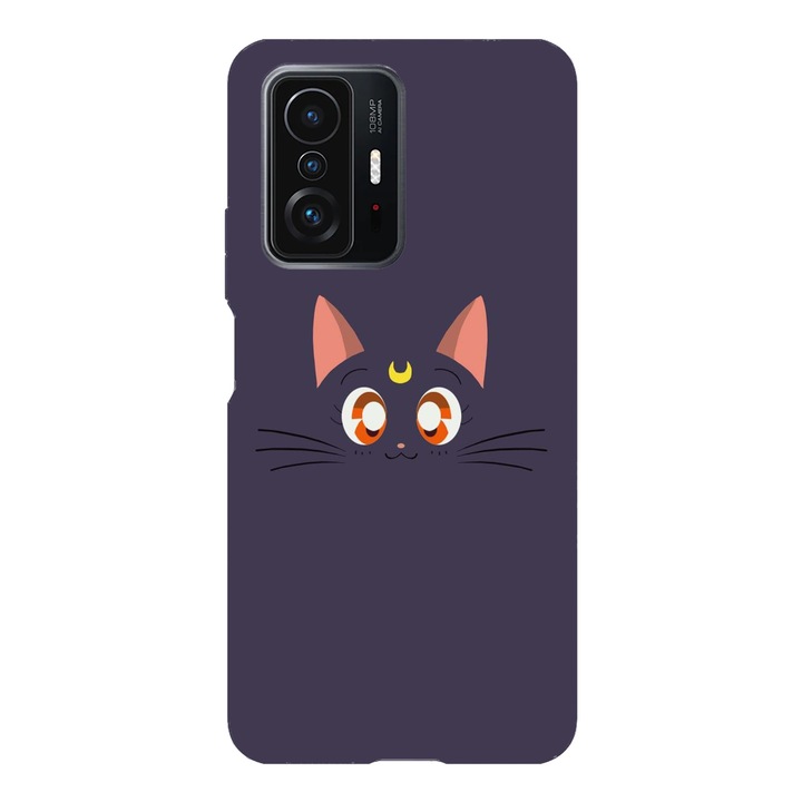 Кейс съвместим с Xiaomi 11T модел Sailor Moon Luna, силикон, TPU, обратното