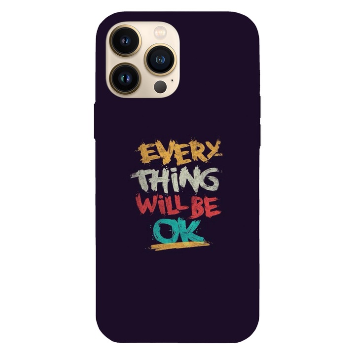 Калъф Viceversa, съвместим с модел Apple iPhone 15 Pro Everything will be ok, Силикон, TPU