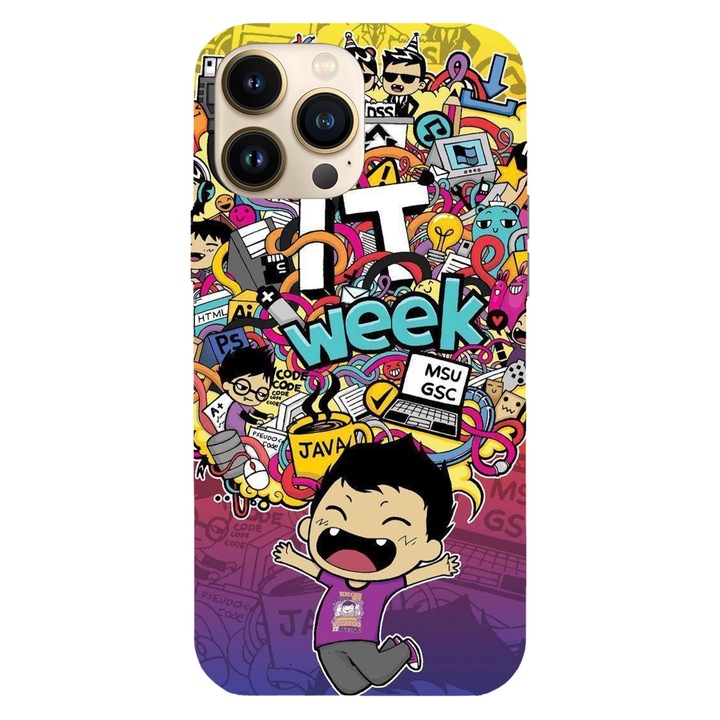 Капак, съвместим с Apple iPhone 12 модел IT седмица, силикон, TPU, обратното