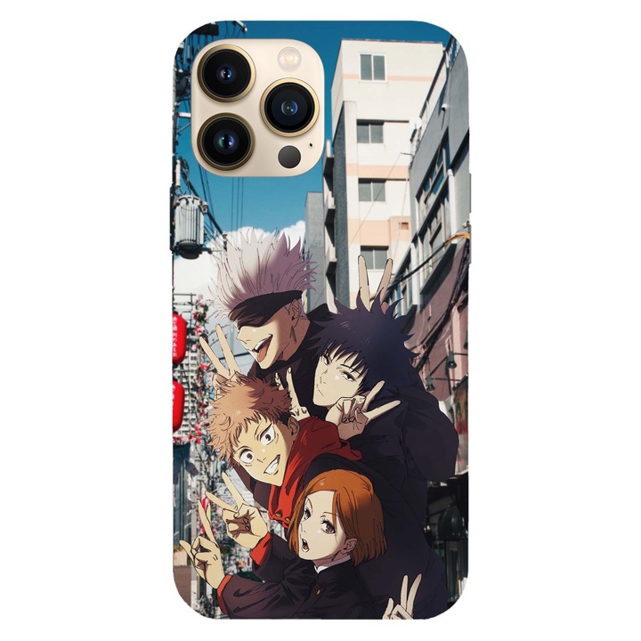 Калъф, съвместим с Apple iPhone 11 Pro модел Jujutsu Kaisen Anime, силикон, TPU, обратното