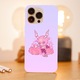 Кейс съвместим с Apple iPhone 15 Pro Max модел Kawaii pink devil, силикон, TPU, обратното