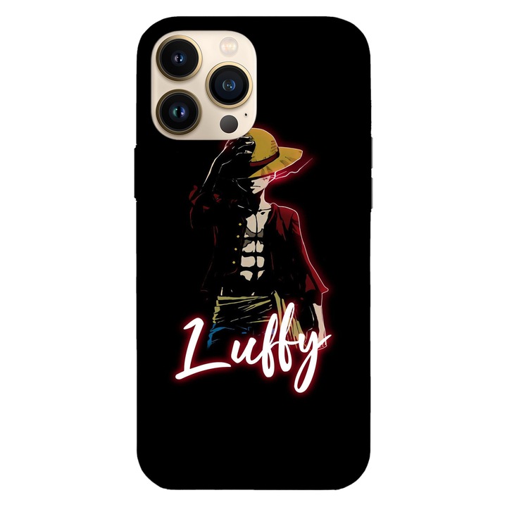 Калъф, съвместим с Apple iPhone 15 Pro модел Luffy One Piece, Silicon, TPU, обратното