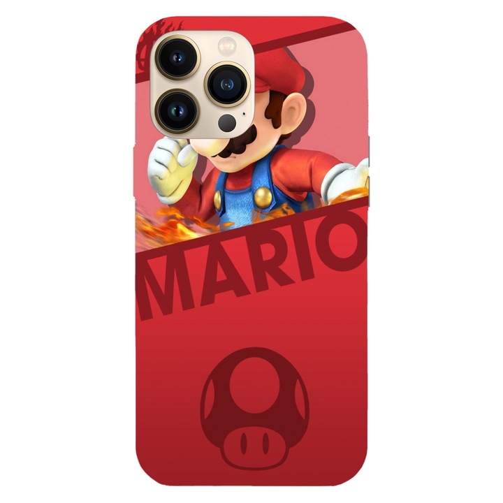 Husa compatibila cu Apple iPhone 15 Pro Max model Opponent Mario, Silicon, TPU, Viceversa