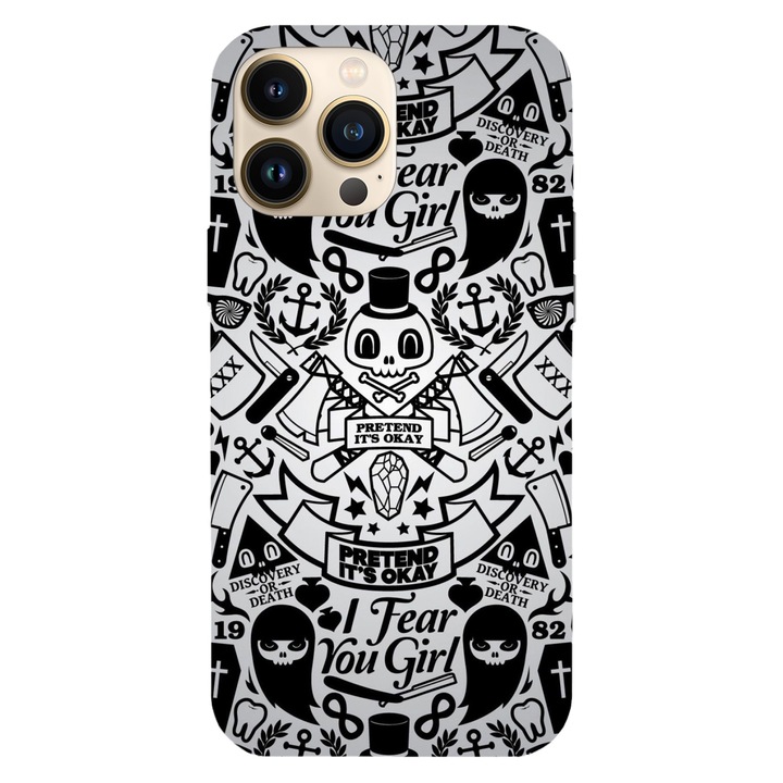 Калъф, съвместим с Apple iPhone 11 Pro Max модел Pretend It's OK, силикон, TPU, обратно