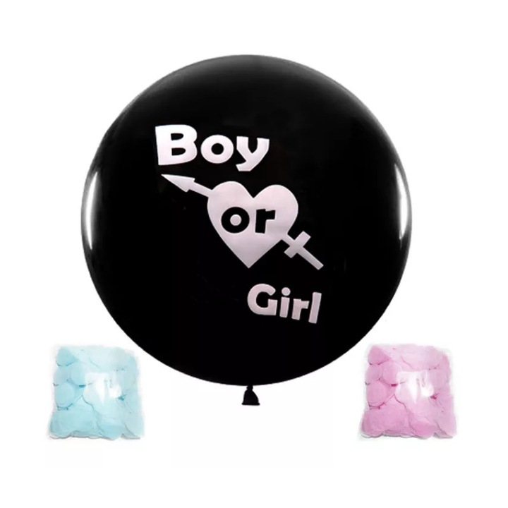 Balon Gender Reveal, It's Party Time, Boy or Girl, fetita sau baietel