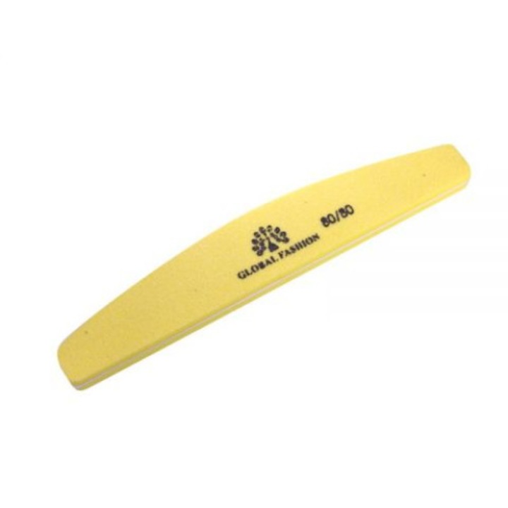 Buffer pentru unghii, granulatie 80/80, Galben