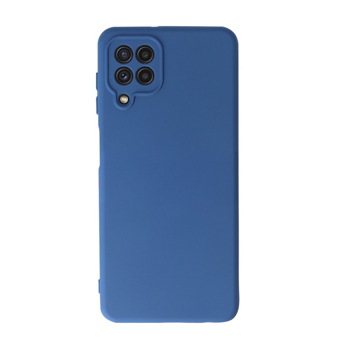 Панел Safe Flex, съвместим със Samsung Galaxy A22 4G, Fonix команда, Тънък гъвкав дизайн, Вътрешна облицовка с микрофибър, Антишок, Мек силикон, Текстура с матово покритие, Незалепващо покритие, Син