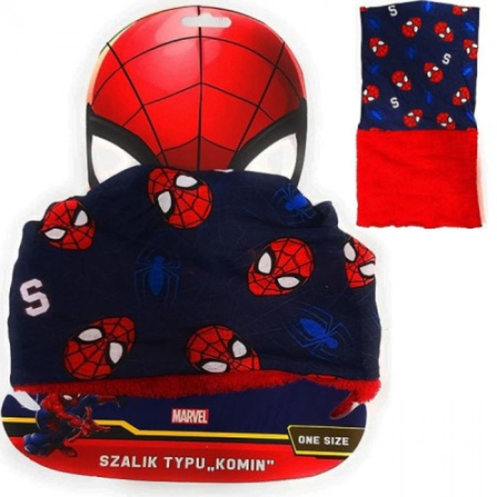 Marvel Spiderman kendőgallér, sötétkék/piros