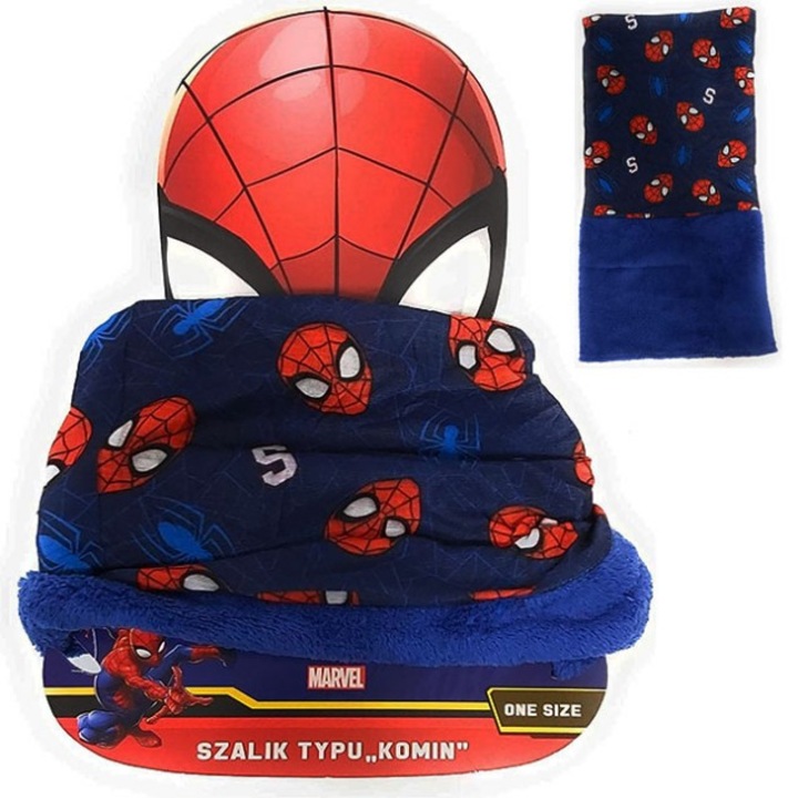 Marvel Spiderman kendőgallér, sötétkék/kék