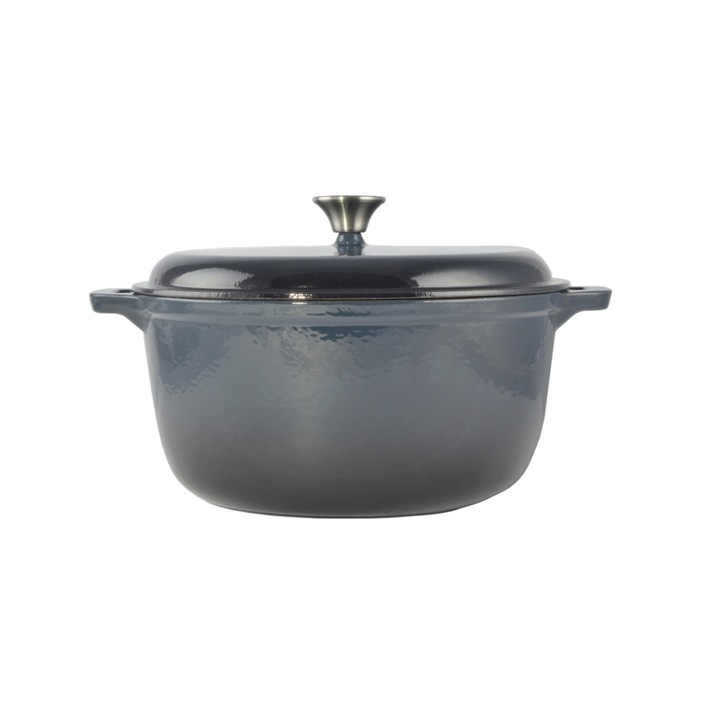 Perfect Home Zománcozott öntöttvas lábas 30 cm 7 literes Acélkék