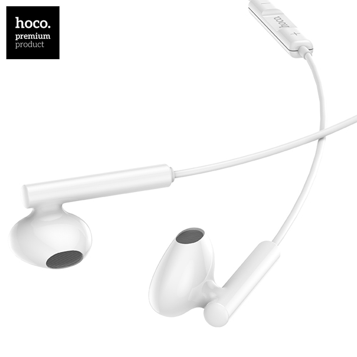 Casti cu Fir si Microfon, 1.2m - Hoco Melodious (M64) - White
