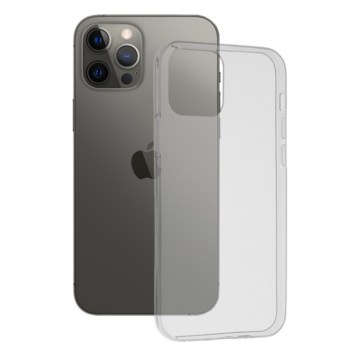 iPhone 12 Pro Max tok - Techsuit átlátszó szilikon - átlátszó