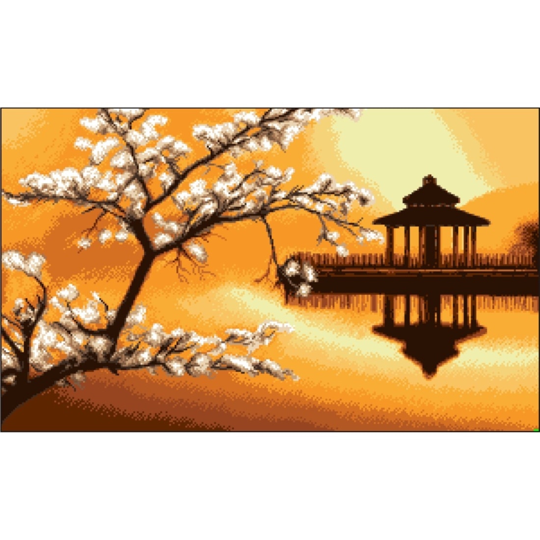 Templul sakurei - kit goblen cu diagrama color