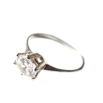 Inel logodna cu zirconiu, Argint 925, 54 mm Inel logodna cu zirconiu, Argint 925, 54 mm