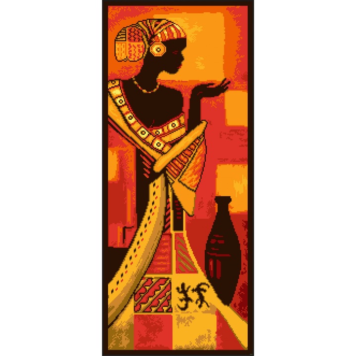 Gratie egipteana - kit goblen cu diagrama alb-negru