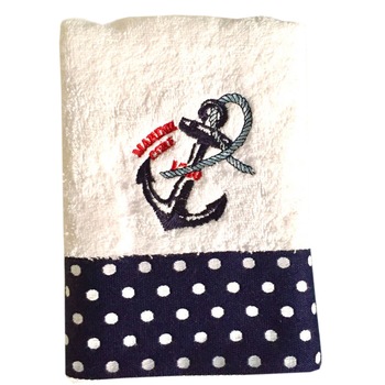 Prosop de baie Sea Star, alb, 50 x 90 cm, din bumbac organic Prosop de baie Sea Star, alb, 50 x 90 cm, din bumbac organic