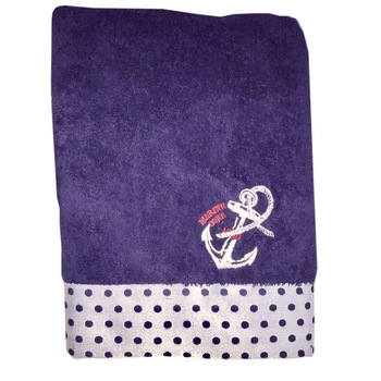 Prosop de baie Sea Star, albastru, 50 x 90 cm, din bumbac organic Prosop de baie Sea Star, albastru, 50 x 90 cm, din bumbac organic