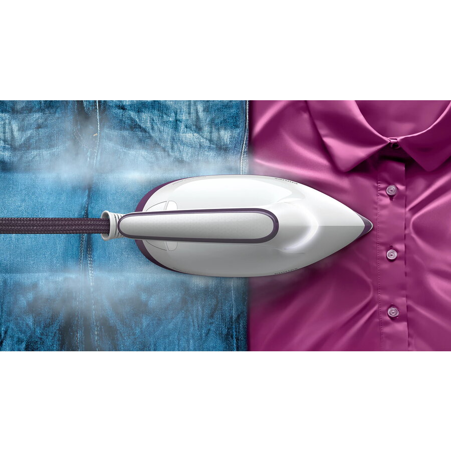Statie de calcat, Philips, PSG6020/30, 2400 W, 6.5 bar, SteamGlide Plus, Alb/Violet