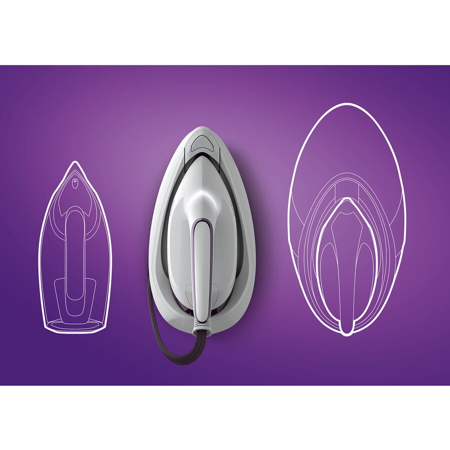 Statie de calcat, Philips, PSG6020/30, 2400 W, 6.5 bar, SteamGlide Plus, Alb/Violet