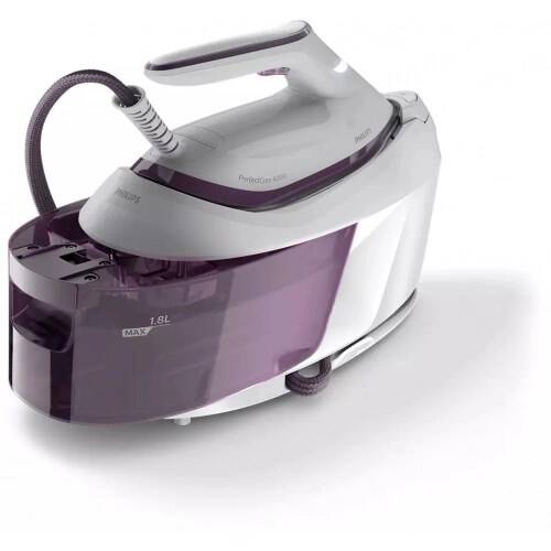 Statie de calcat, Philips, PSG6020/30, 2400 W, 6.5 bar, SteamGlide Plus, Alb/Violet
