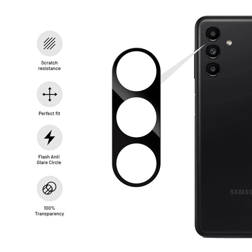 Folie Camera pentru Samsung Galaxy S24 Plus, Techsuit Full Camera Glass, Black
