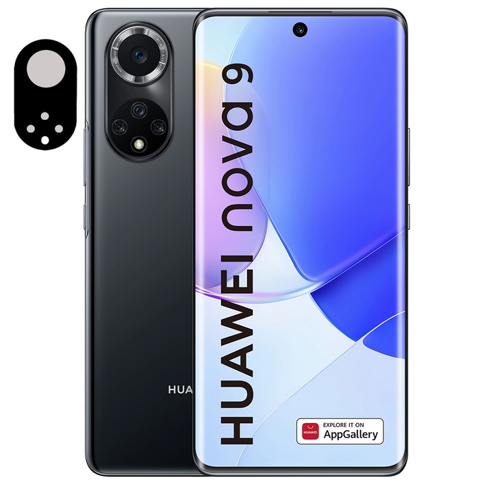 Protectie Compatibila cu Camera Huawei Nova 9, MOCOLO - Silk HD PRO, Negru