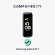 Комплект 2 каишки за Samsung Galaxy Fit 2, Kwmobile, син/лилав, силикон, 53962.12