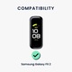 Комплект 2 каишки за Samsung Galaxy Fit 2, Kwmobile, черен/зелен, силикон, 53962.05