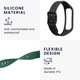 Комплект 2 каишки за Samsung Galaxy Fit 2, Kwmobile, черен/зелен, силикон, 53962.05