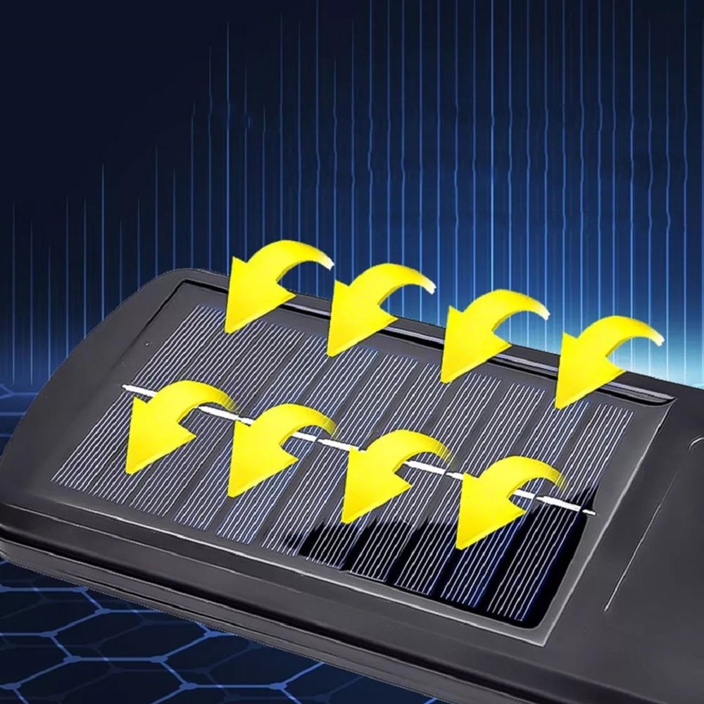 Соларна лампа, улична, 25 LED, със сензор за движение, вграден соларен ...