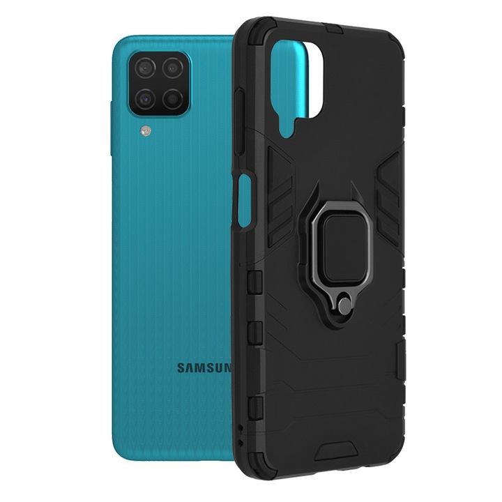 Кейс за Samsung Galaxy F12/M12, Techsuit Silicone Shield, черен