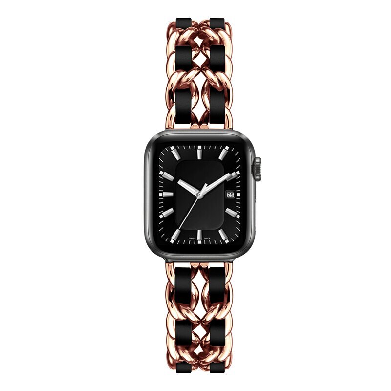 Apple Watch Ladies Rozsdamentes Acél Szíj Rose Gold Fekete, 38, 40, 41mm eMAG.hu
