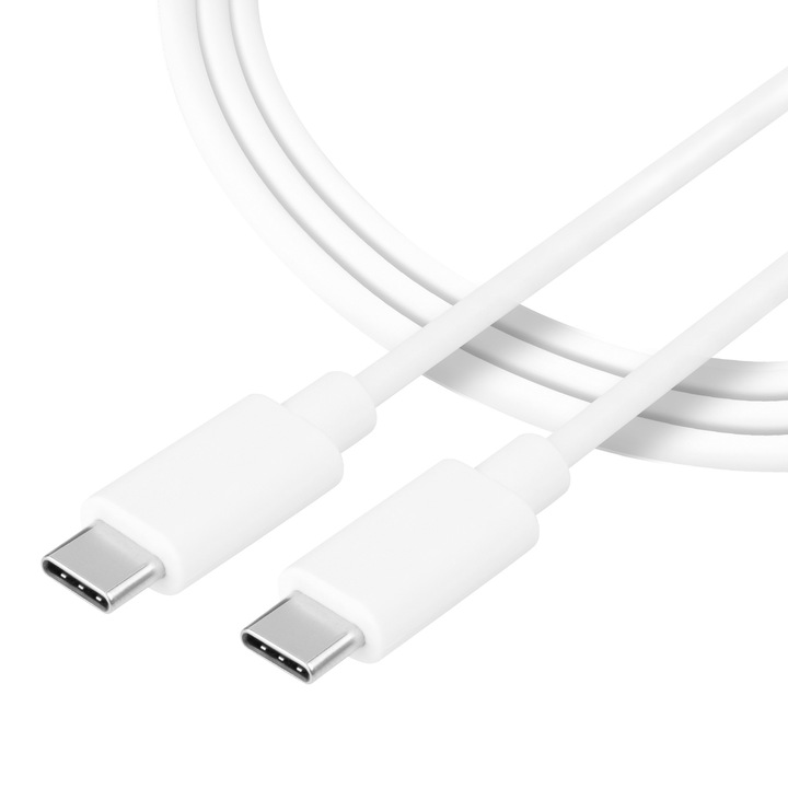 Cablu de date, Love Mobile, USB-C, 1 m, Alb