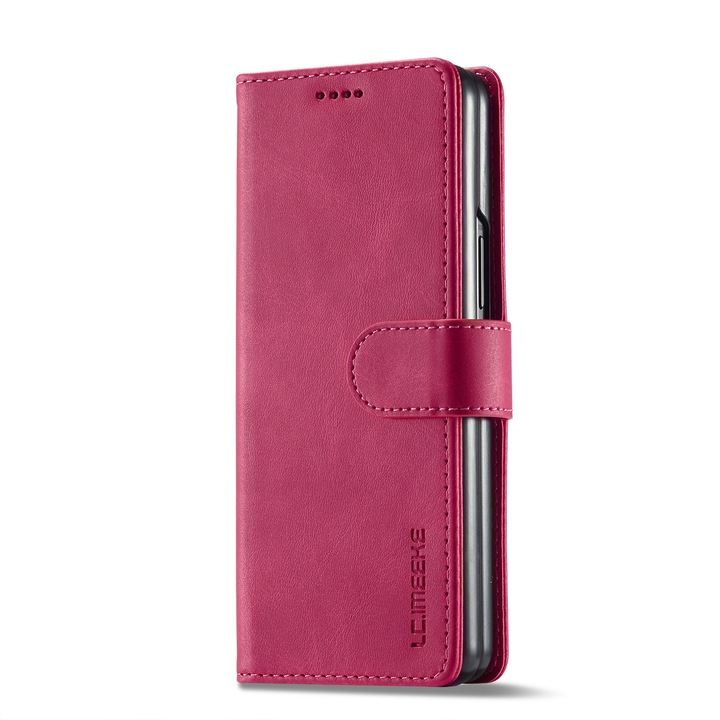 Калъф за Samsung Galaxy Z Fold4, CaseMe, кожа, тип портфейл, магнитно закопчаване, стойка, цвят Розов