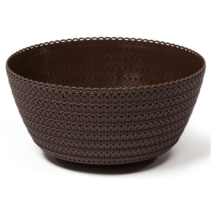 Magnólia jersey kerek tál 30 cm-es mokka