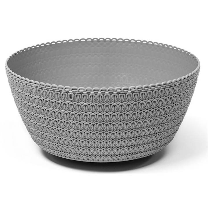 Ghiveci decorativ, Lamela, 30 cm, Gri