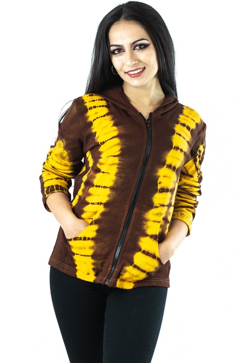 Hanorac Tie Dye, Galben & Maro, Marimea M