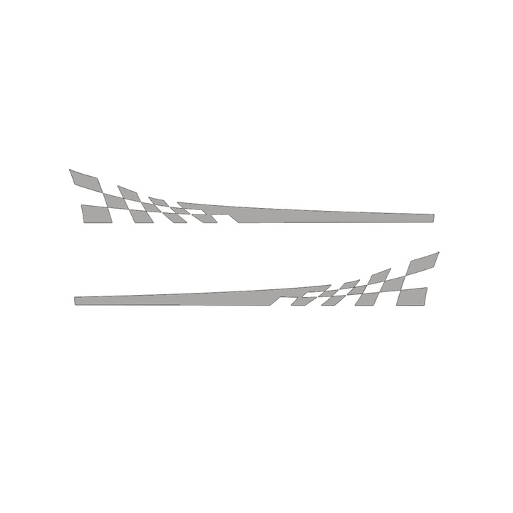 Sticker auto "camuflaj dungi" 220x25 cm, alb