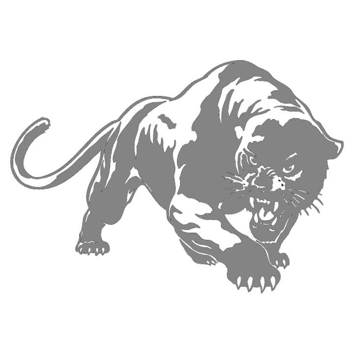 Sticker auto "Leopard" 20x13 cm, gri