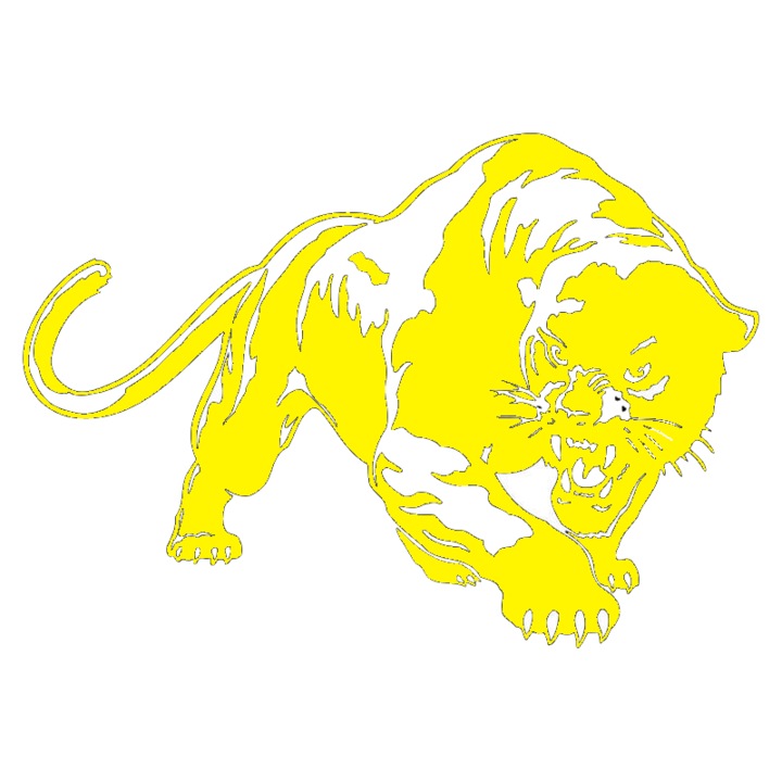 Sticker auto "Leopard" 20x13 cm, galben