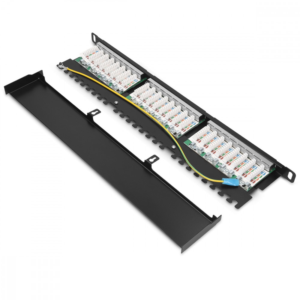 Patch Panel Cat6 cu 24 porturi RJ45 si montare in rack