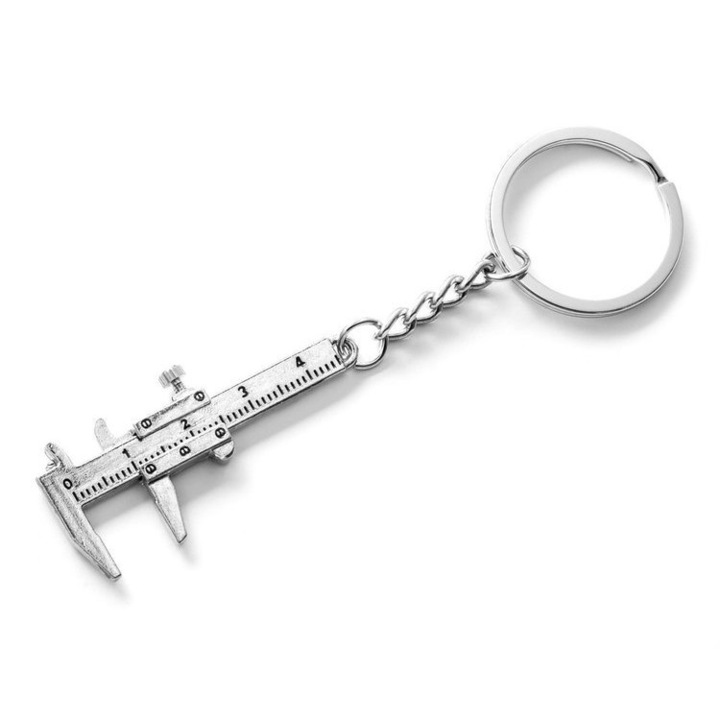 Ключодържател, Gm, Subler, 5,2x2,2x0,3 см, сребро