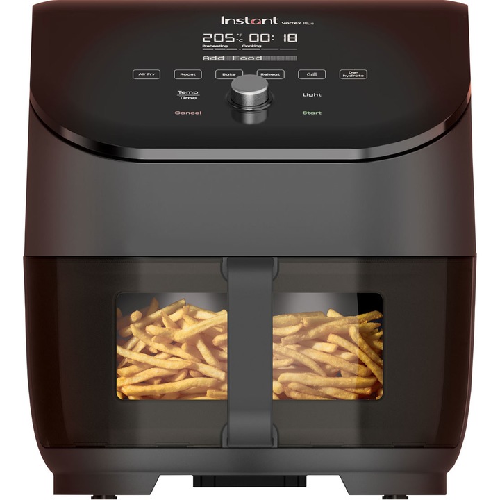 Instant Vortex Plus 6 Clear Cook Air Fryer, átlátszó ablakkal, belső világítással, 5,7 l, 1700W