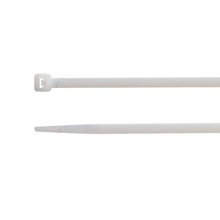 Colier PVC 200x3.6 mm, alb, set de 100 buc, BM Group Italia