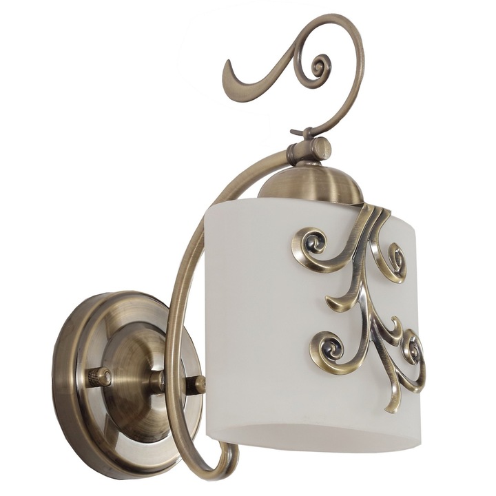 Aplica Fantasy, 1 x E27, 40 W, bronz/opálfehér