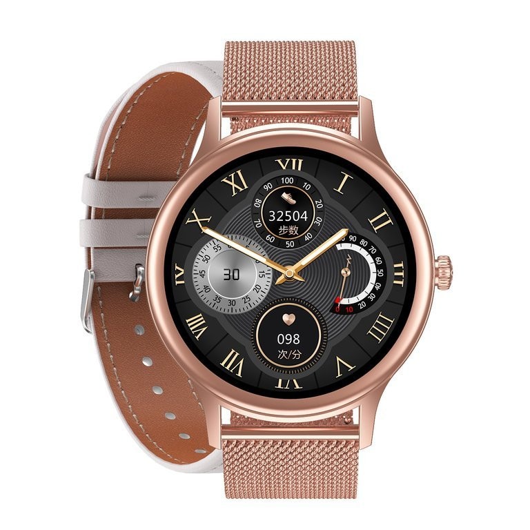 Smartwatch dama cu o curea cadou, Pacific, Metal, Rose gold eMAG.ro