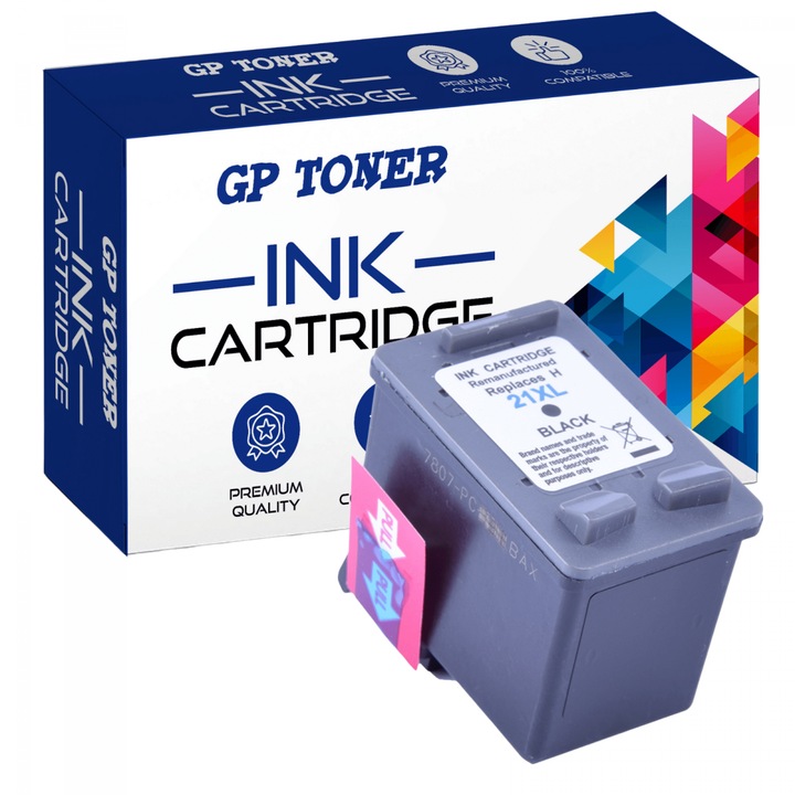 Cartus de cerneala, GP Toner, Compatibil cu HP ( C9351CE nr 21XL) ECO, Negru