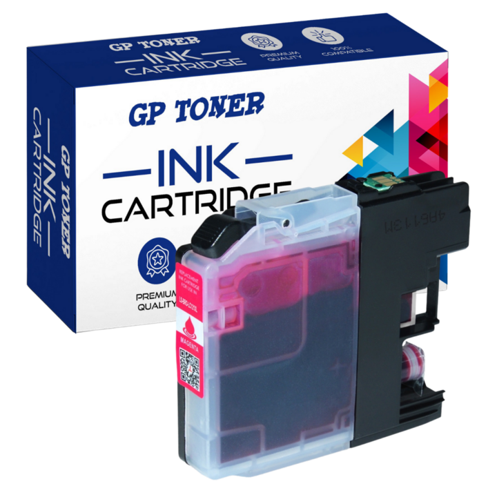 Cartus de cerneala, GP Toner, Compatibil cu Brother LC123 DCP-J132w J152w J552dw MFC-J4410dw 4510dw, Negru